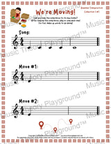 We’re Moving! Treble Clef Collection 1 1 / Worksheet + Answer Key Student Worksheet