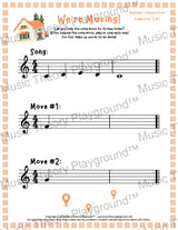 We’re Moving! Treble Clef Collection 3 1 / Worksheet + Answer Key Student Worksheet