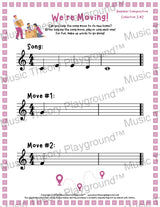 We’re Moving! Treble Clef Collection 3 2 / Worksheet + Answer Key Student Worksheet
