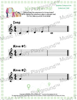 We’re Moving! Treble Clef Collection 3 4 / Worksheet + Answer Key Student Worksheet