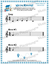 We’re Moving! Treble Clef Collection 3 3 / Worksheet + Answer Key Student Worksheet